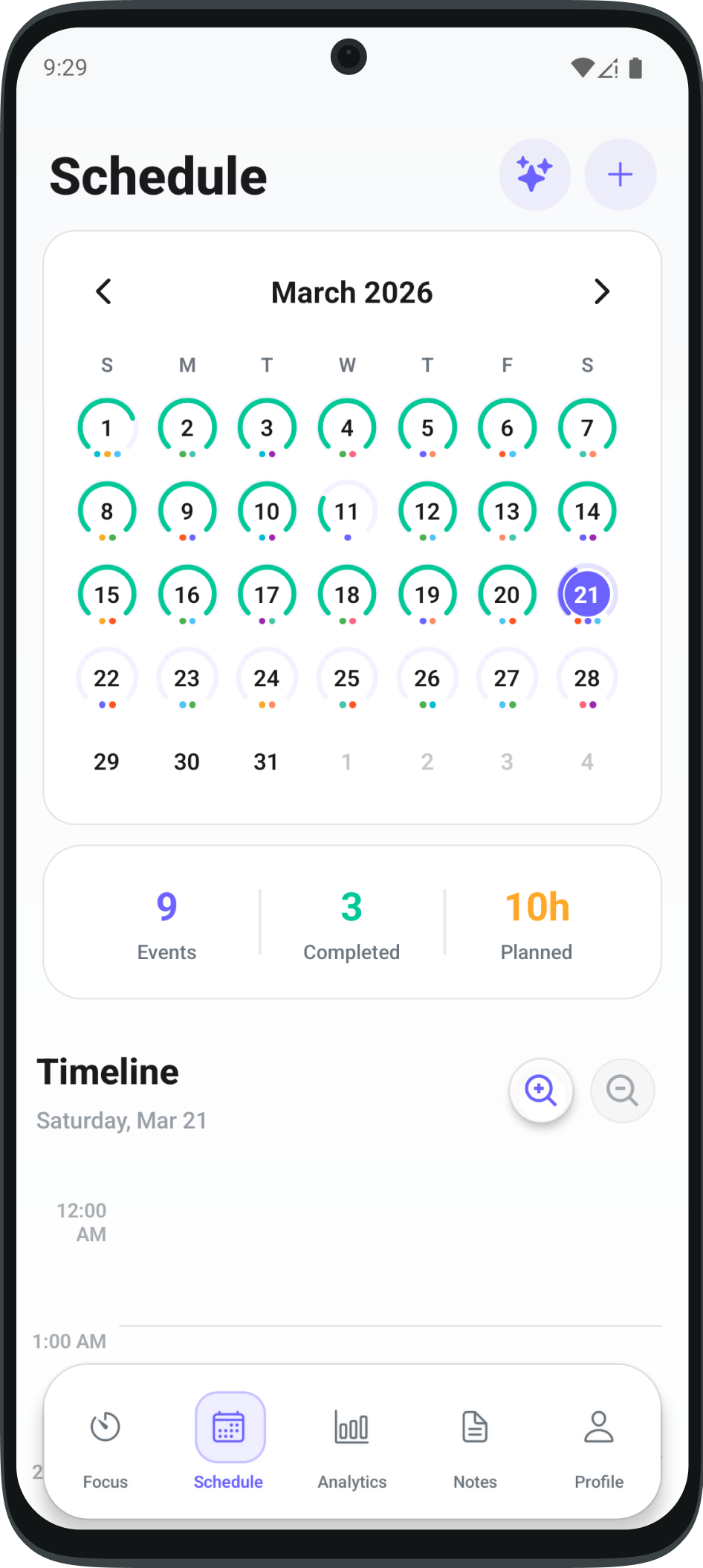 FocusPro Schedule - Light Mode